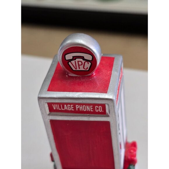 The Original Snow Village "Village Phone Booth" Handpainted Ceramic Accessory Ch - Picture 7 of 7